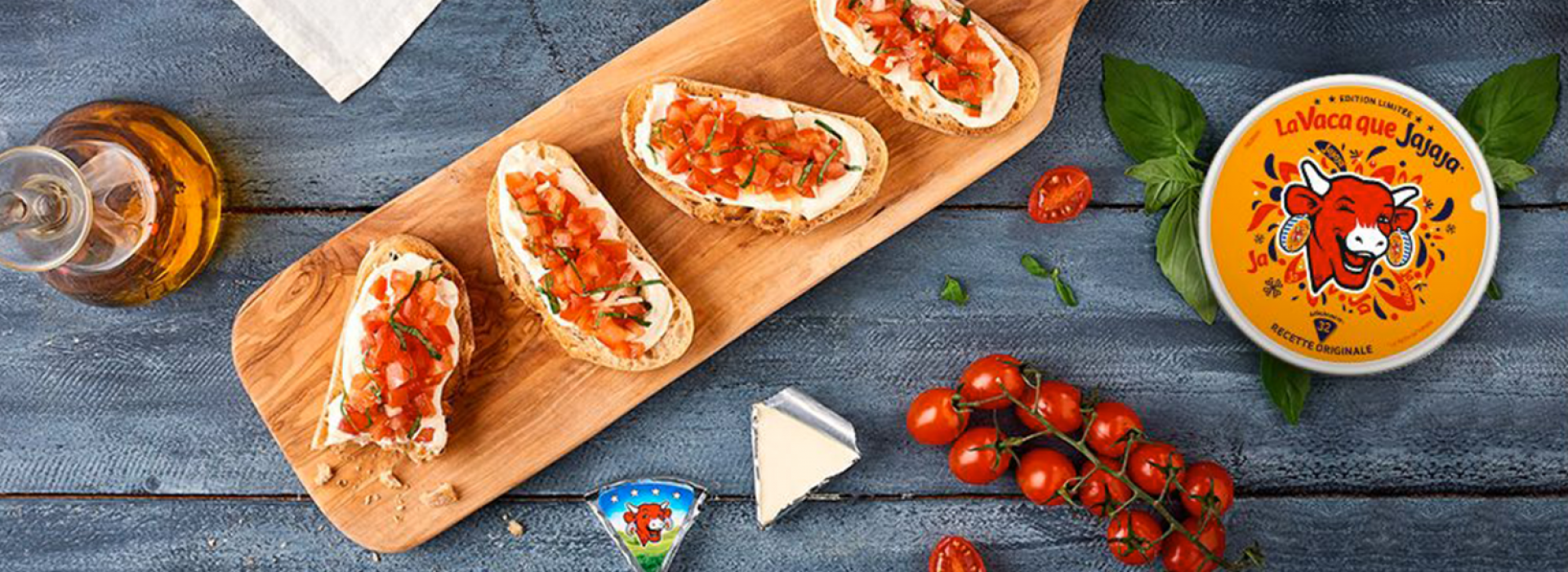 Bruschetta tomates fraîches et basilic 