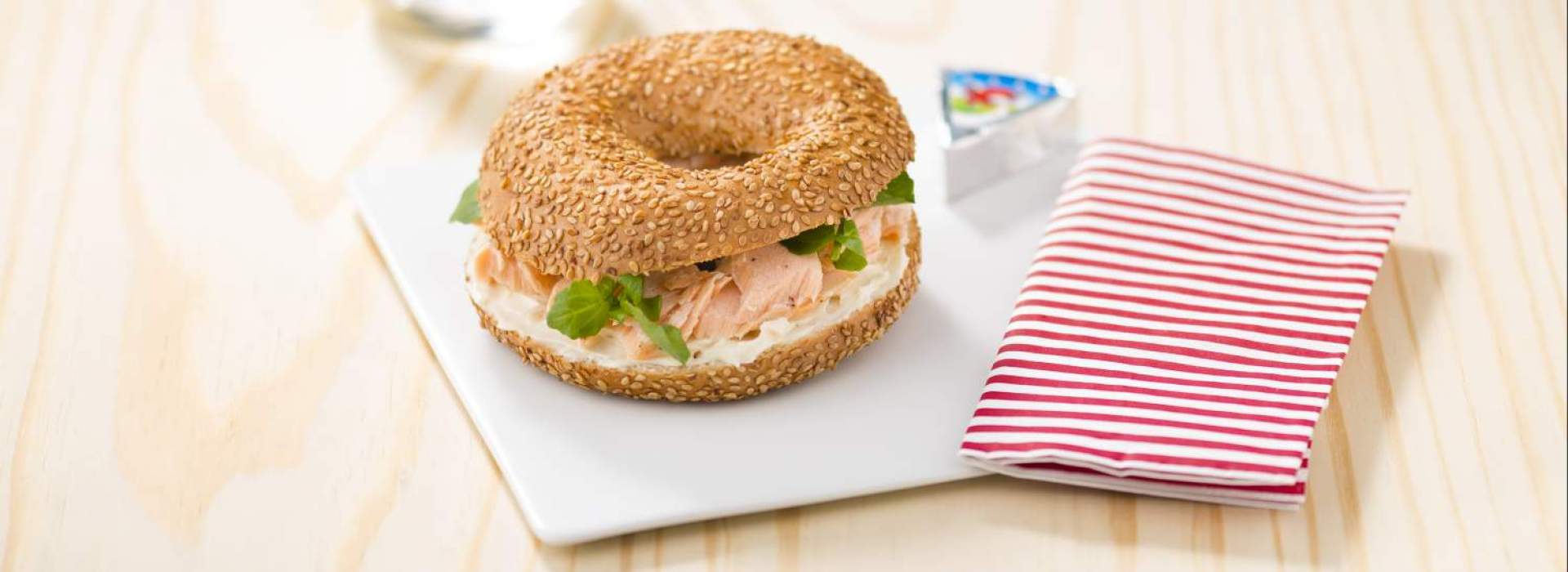 Bagel met verse zalm